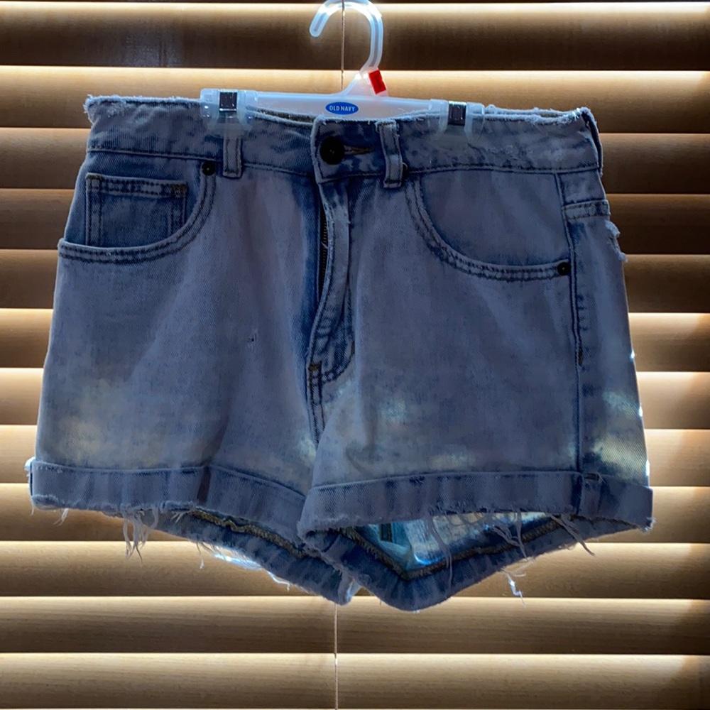 High waisted jean shorts